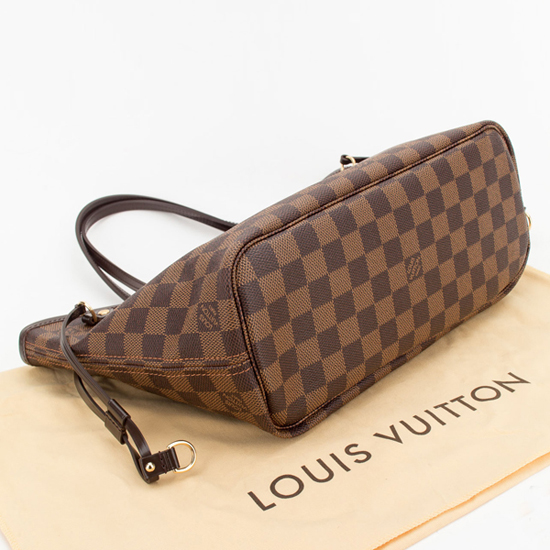 Louis Vuitton N51109 Neverfull PM Shoulder Bag Damier Ebene Canvas Louis Vuitton N51109 Neverfull PM Shoulder Bag Damier Ebene Canvas