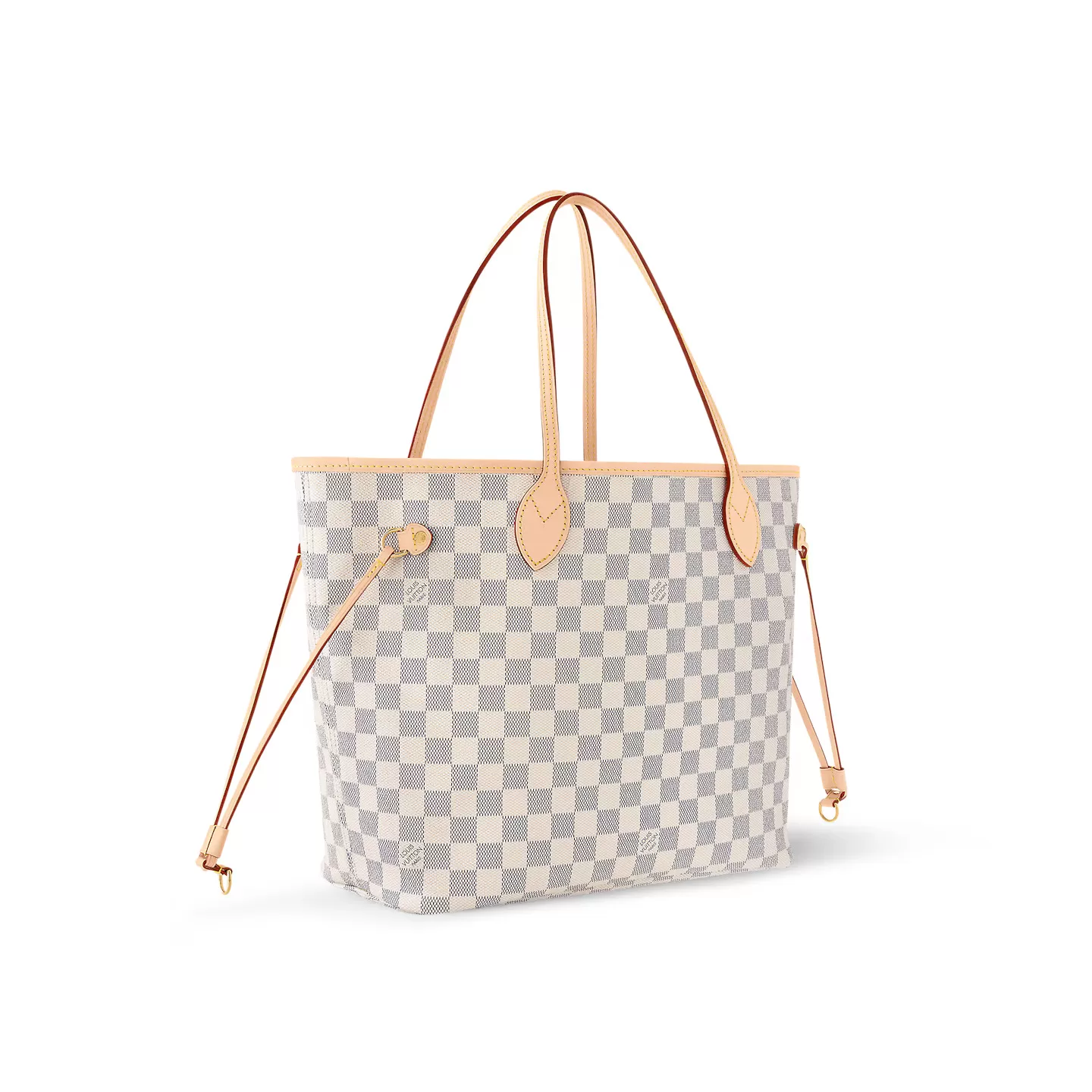 Louis Vuitton N40603 Neverfull MM Rose Ballerine Damier Azur Canvas Louis Vuitton N40603 Neverfull MM Rose Ballerine Damier Azur Canvas