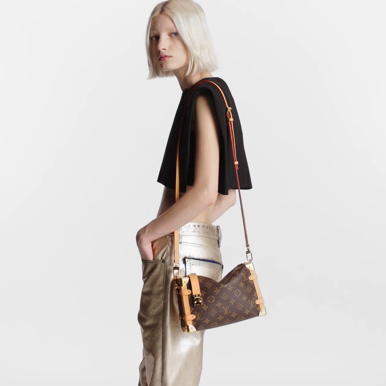 Louis Vuitton M46358 Side Trunk MM Monogram Louis Vuitton M46358 Side Trunk MM Monogram