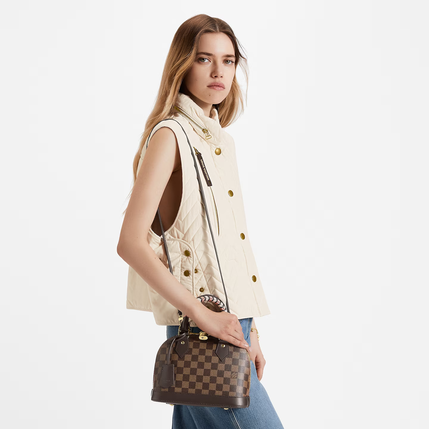 Louis Vuitton Damier Ebene coated canvas N40447 Braided Alma BB Louis Vuitton Damier Ebene coated canvas N40447 Braided Alma BB