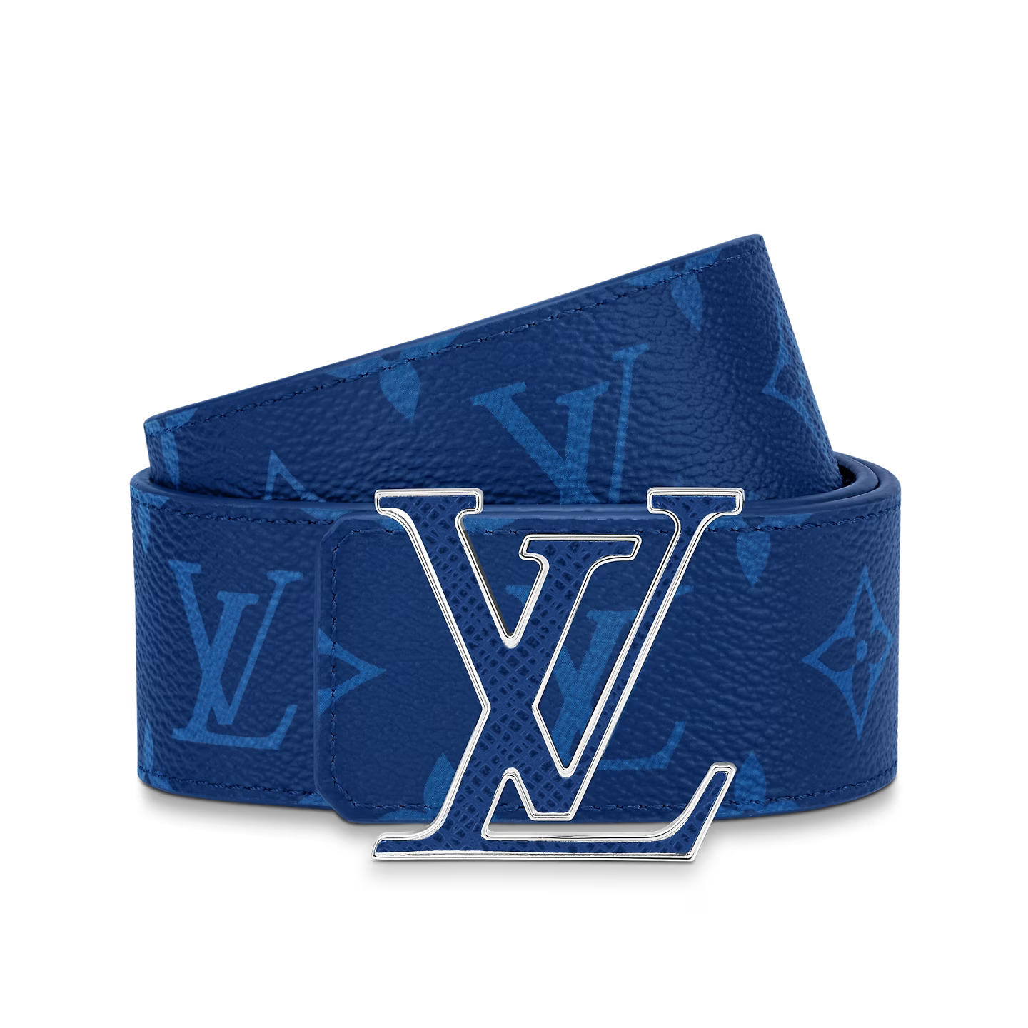 Louis Vuitton M0159U Blue LV Initiales 40mm Reversible Belt Louis Vuitton M0159U Blue LV Initiales 40mm Reversible Belt