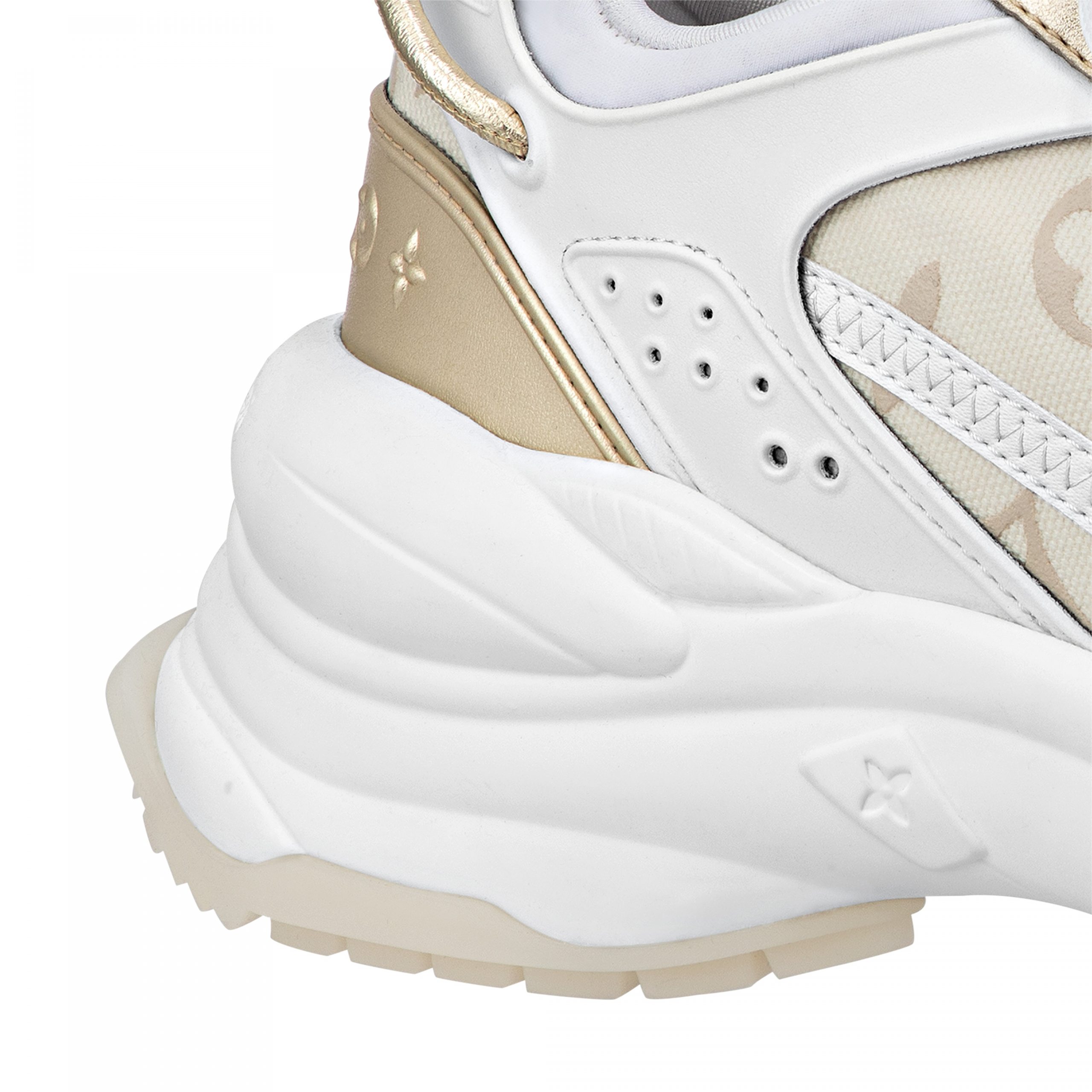 Louis Vuitton LV Run 55 Sneaker Monogram denim Beige 1ABHR7 Louis Vuitton LV Run 55 Sneaker Monogram denim Beige 1ABHR7