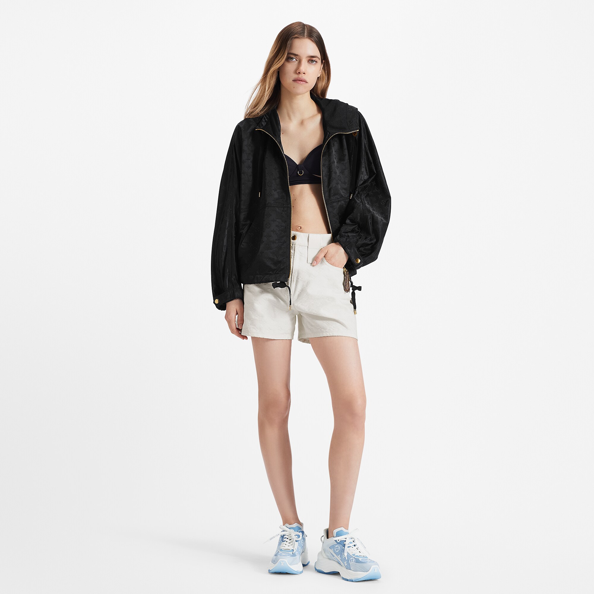 Louis Vuitton LV Run 55 Sneaker Monogram denim Blue 1AB39N Louis Vuitton LV Run 55 Sneaker Monogram denim Blue 1AB39N