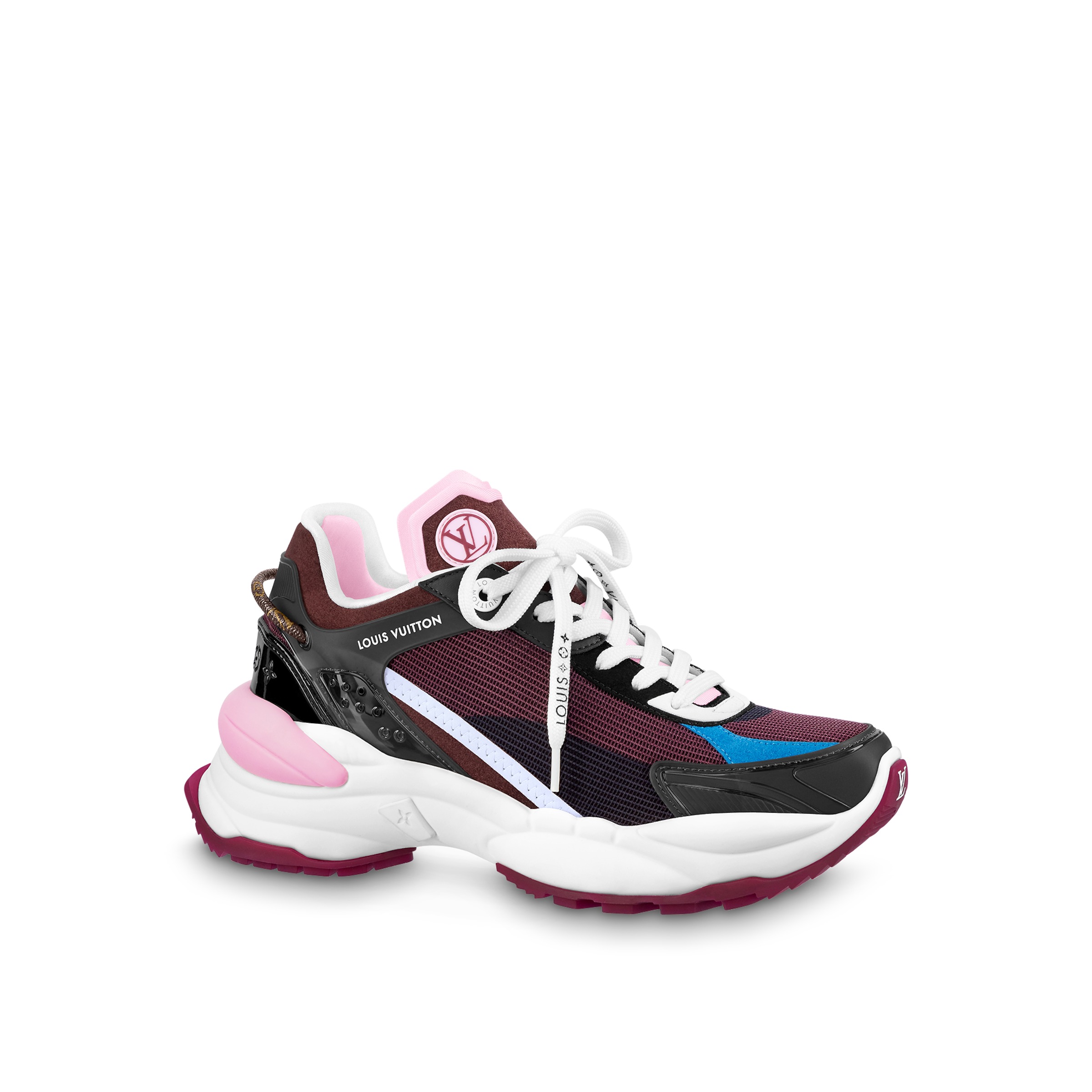 Louis Vuitton LV Run 55 Sneaker Monogram Flower Bordeaux Red 1A9H59 Louis Vuitton LV Run 55 Sneaker Monogram Flower Bordeaux Red 1A9H59