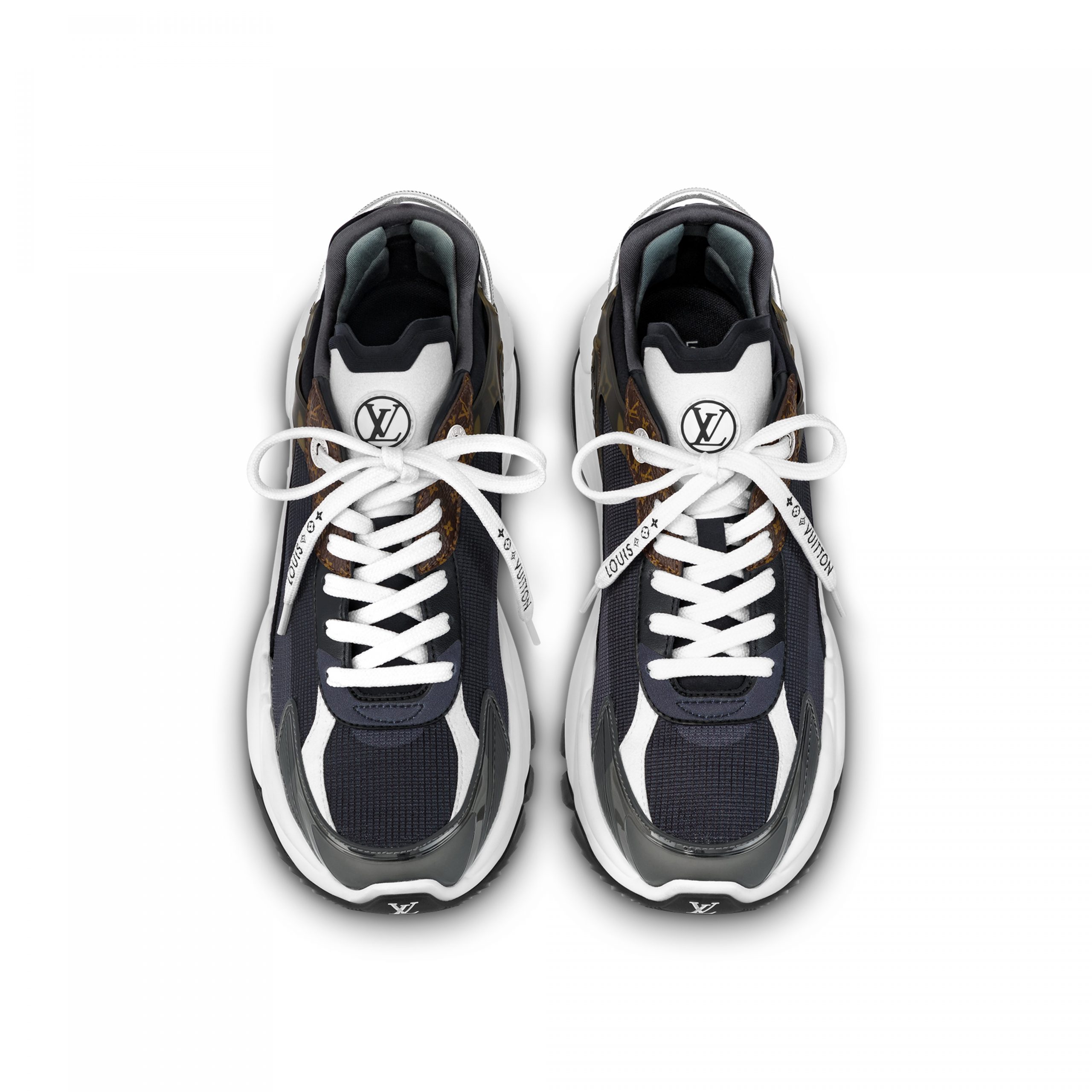 Louis Vuitton LV Run 55 Sneaker Monogram Flowers Black 1AAP5D Louis Vuitton LV Run 55 Sneaker Monogram Flowers Black 1AAP5D