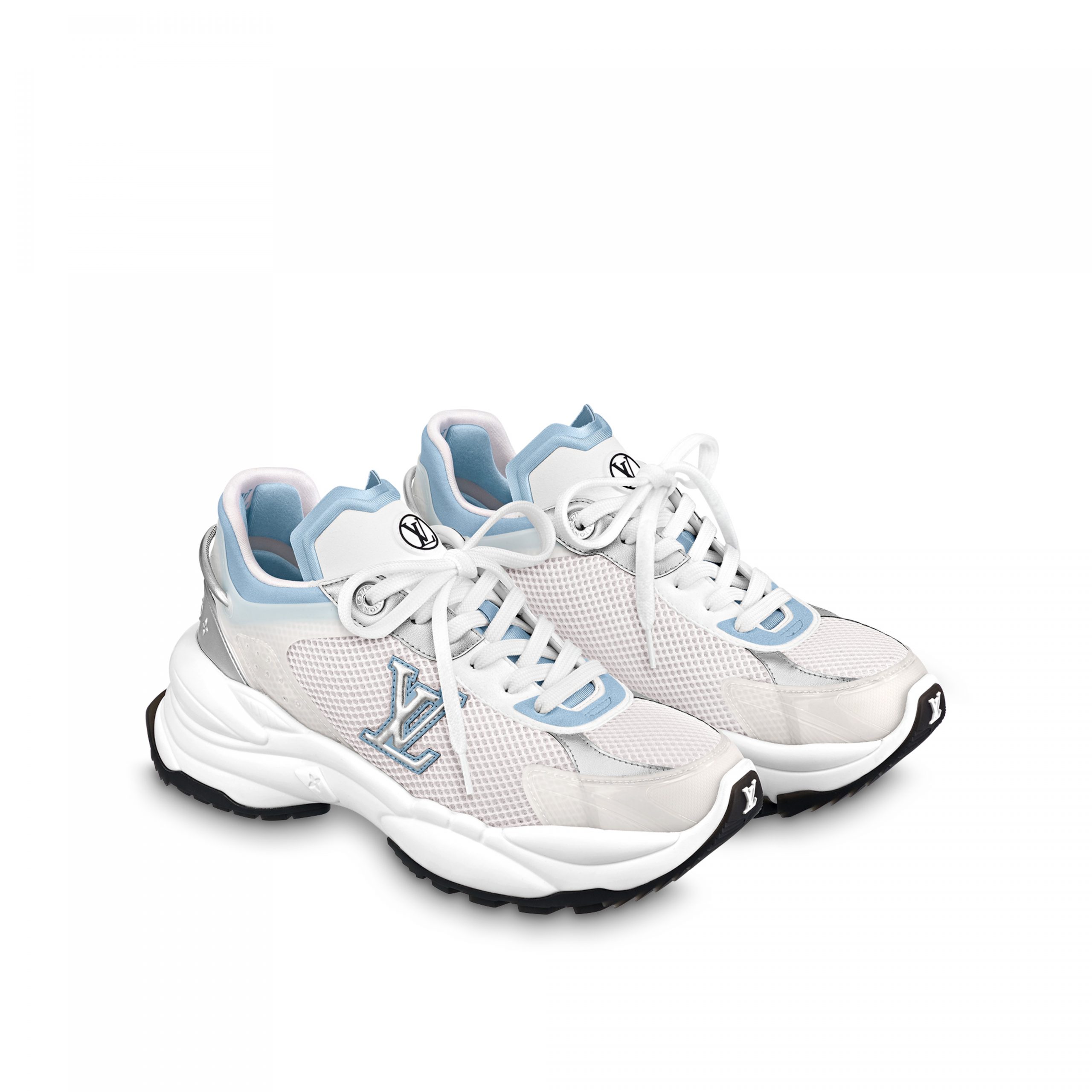 Louis Vuitton LV Run 55 Sneaker Monogram Flowers Blue 1ABVIR Louis Vuitton LV Run 55 Sneaker Monogram Flowers Blue 1ABVIR