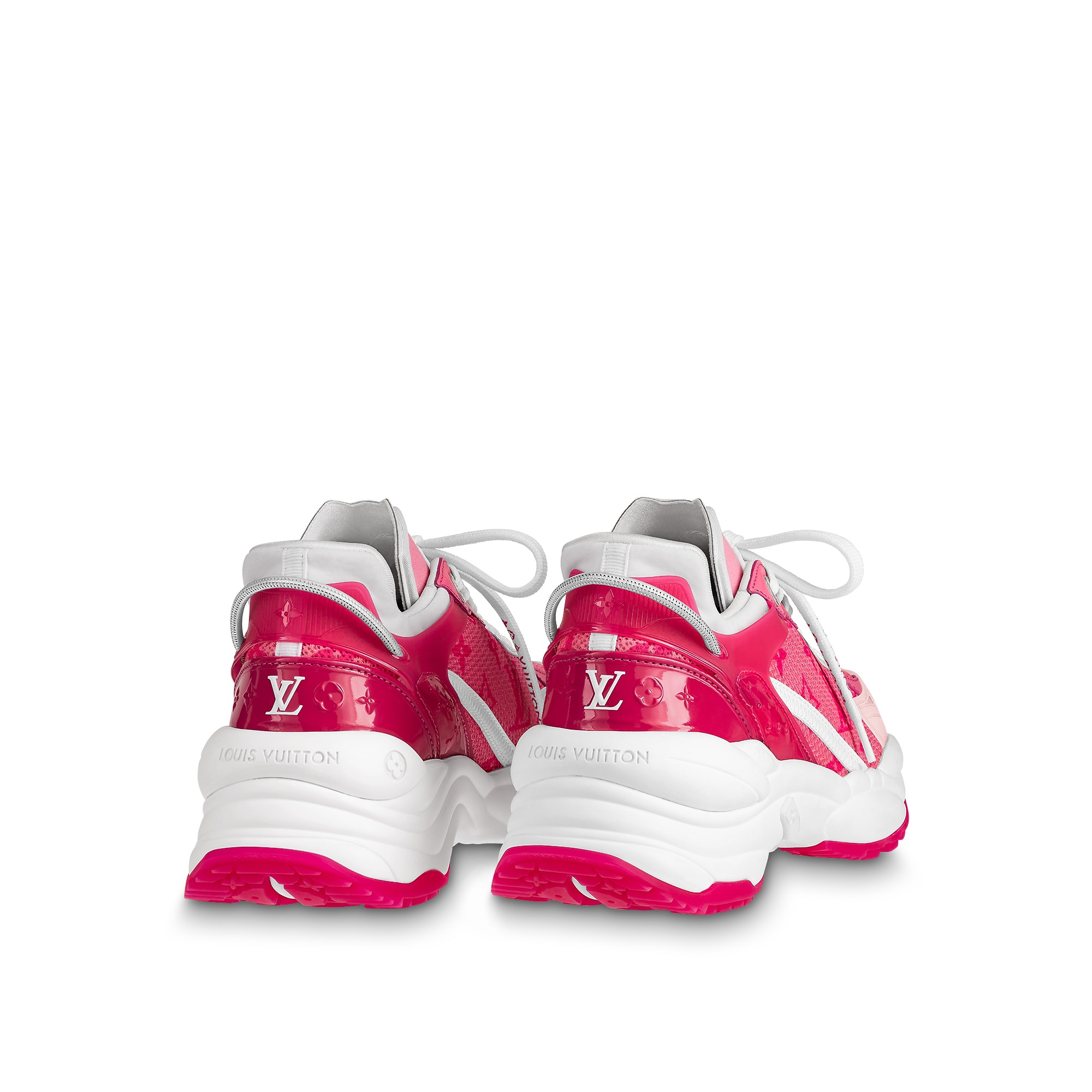 Louis Vuitton LV Run 55 Sneaker Monogram Flowers Pink 1AB3C8 Louis Vuitton LV Run 55 Sneaker Monogram Flowers Pink 1AB3C8