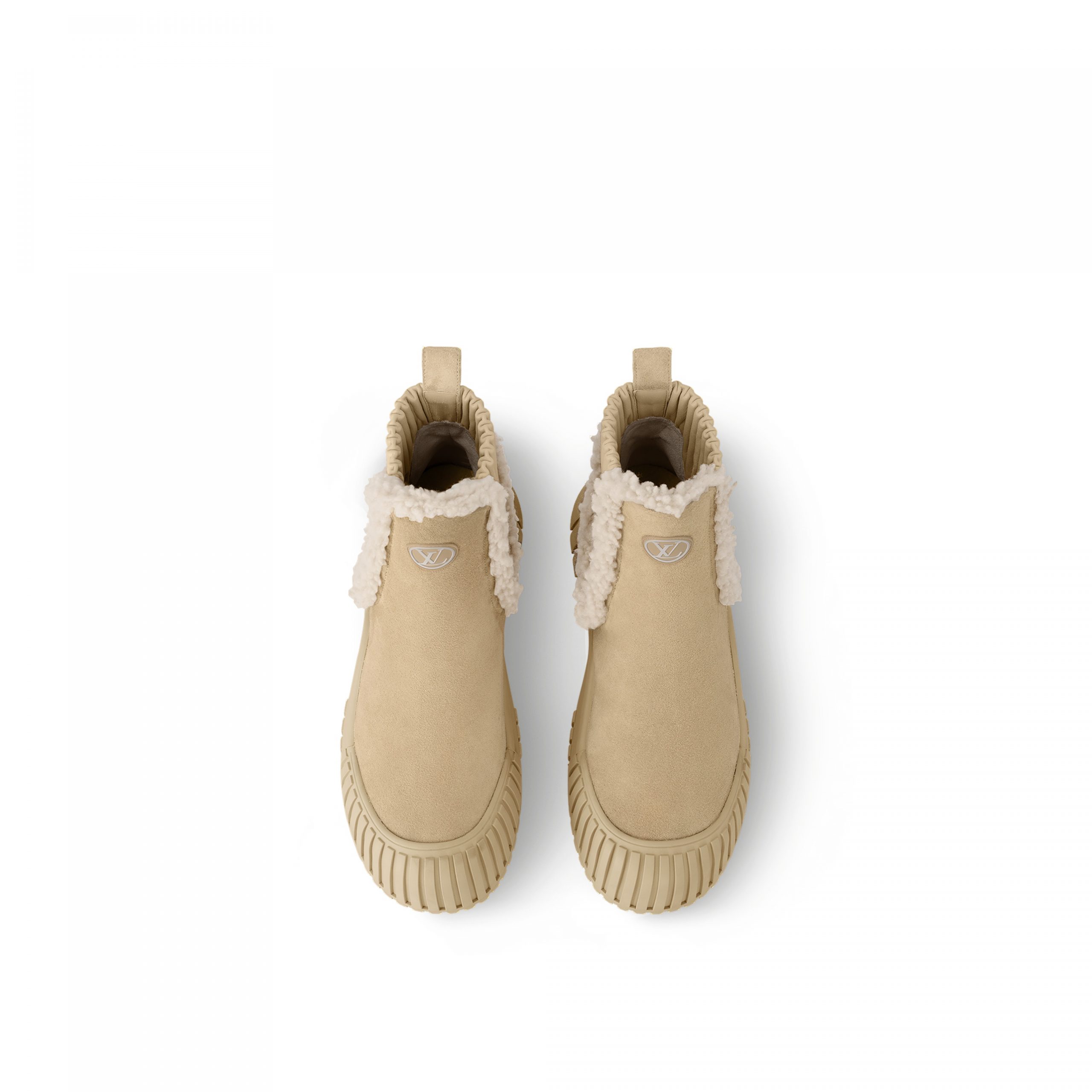 Louis Vuitton LV SKI Ruby Flat Ankle Boot Beige 1AC7AR Louis Vuitton LV SKI Ruby Flat Ankle Boot Beige 1AC7AR