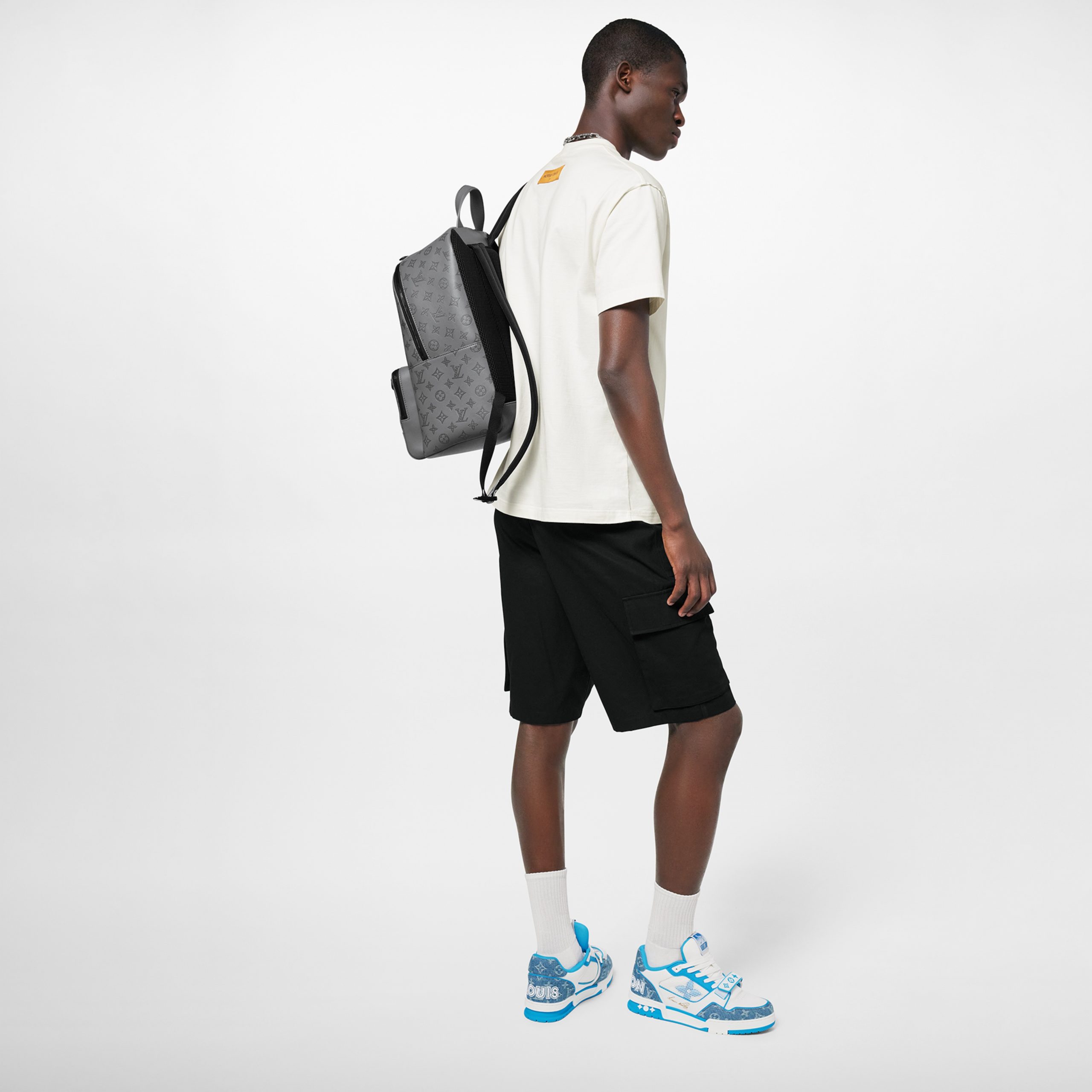 Louis Vuitton LV Trainer Sneaker Velcro strap Monogram denim Blue 1A9ZI6 Louis Vuitton LV Trainer Sneaker Velcro strap Monogram denim Blue 1A9ZI6