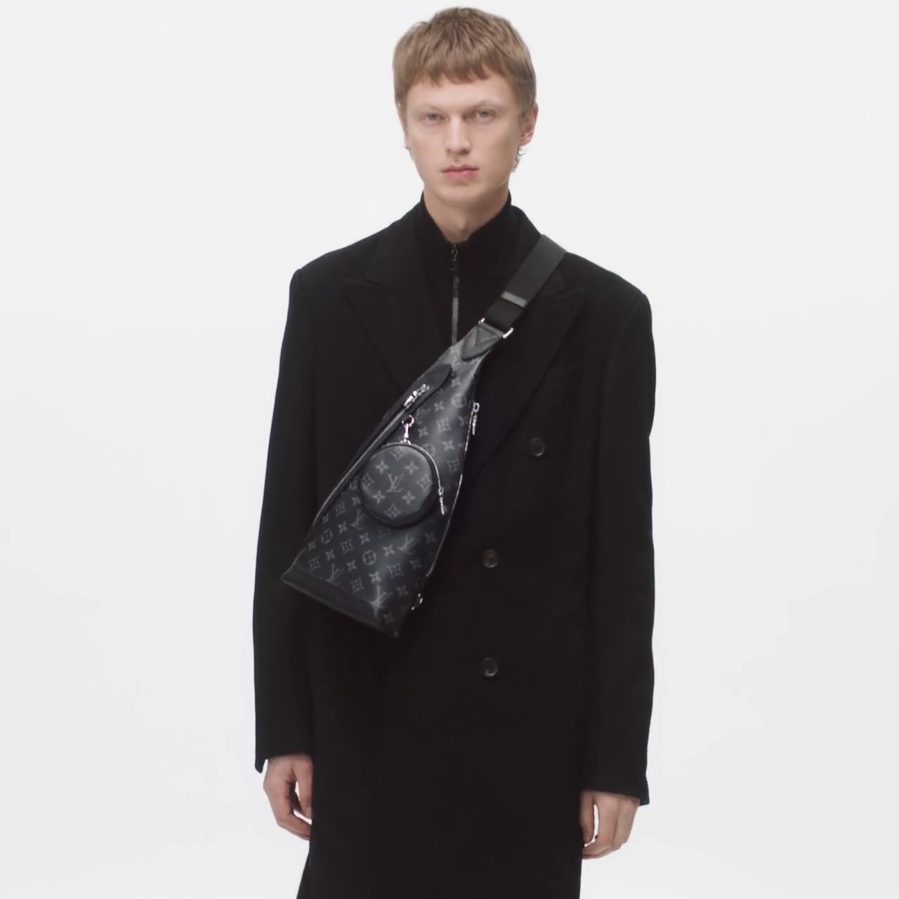 Louis Vuitton Monogram Eclipse M30936 Duo Slingbag Louis Vuitton Monogram Eclipse M30936 Duo Slingbag