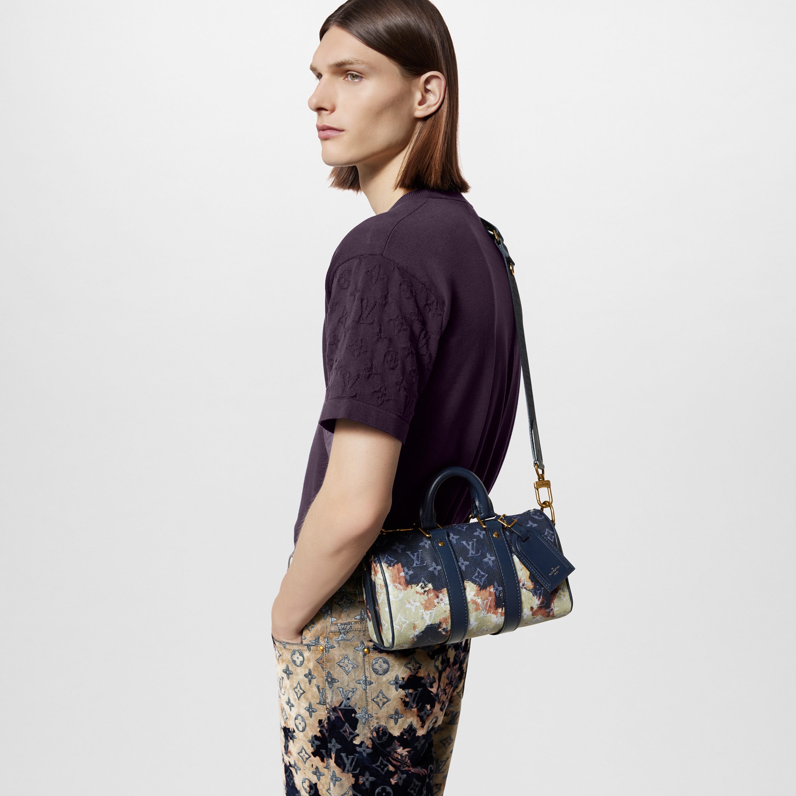 Louis Vuitton Monogram Ink Blue M46804 Keepall Bandoulière 25 Louis Vuitton Monogram Ink Blue M46804 Keepall Bandoulière 25