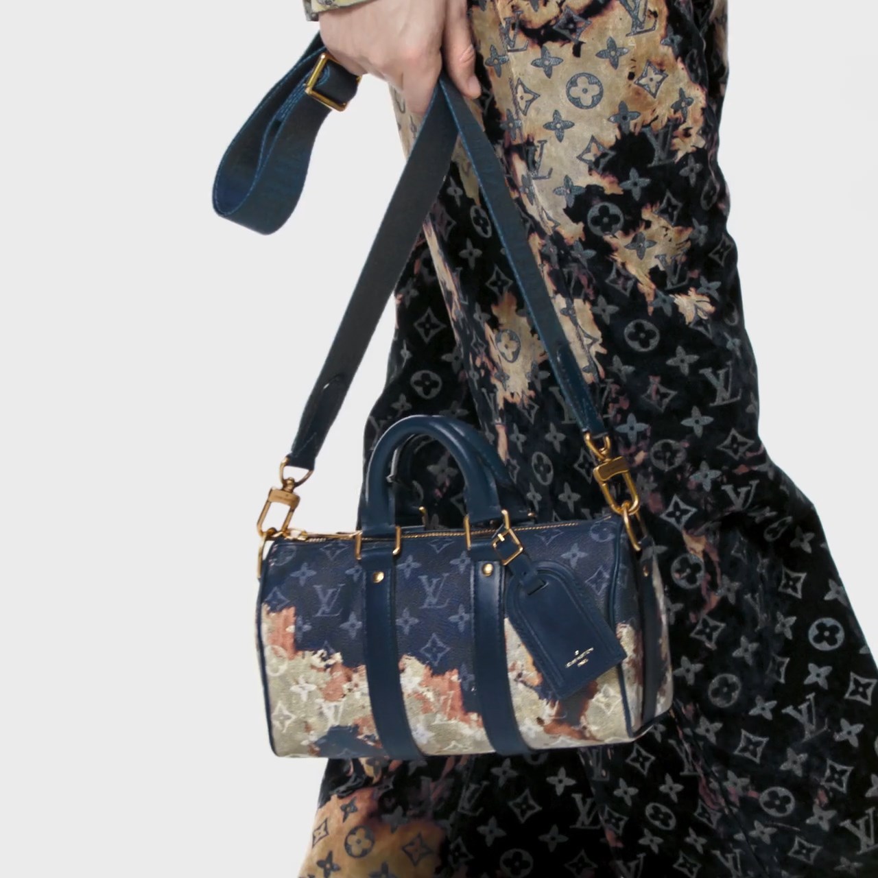 Louis Vuitton Monogram Ink Blue M46804 Keepall Bandoulière 25 Louis Vuitton Monogram Ink Blue M46804 Keepall Bandoulière 25