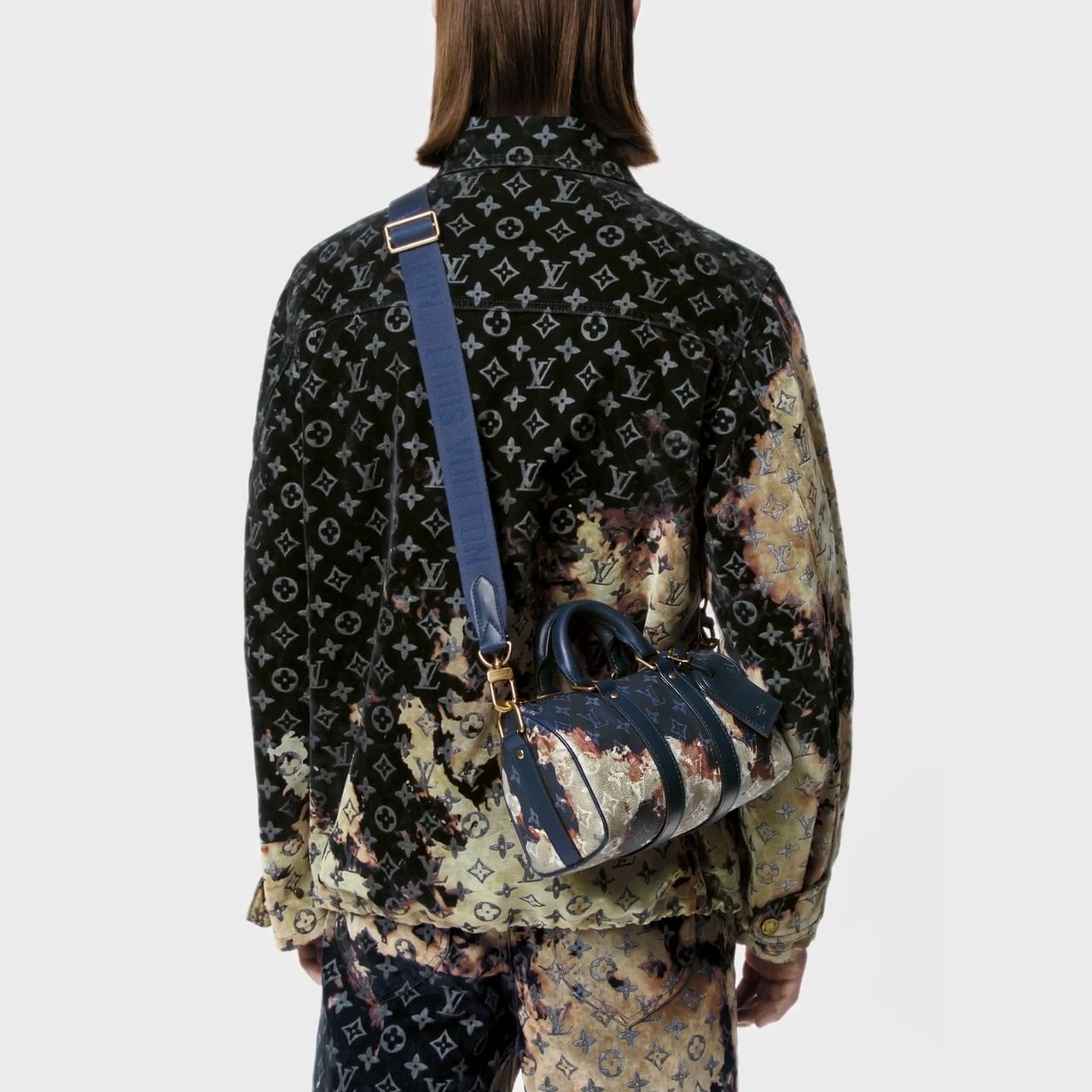 Louis Vuitton Monogram Ink Blue M46804 Keepall Bandoulière 25 Louis Vuitton Monogram Ink Blue M46804 Keepall Bandoulière 25