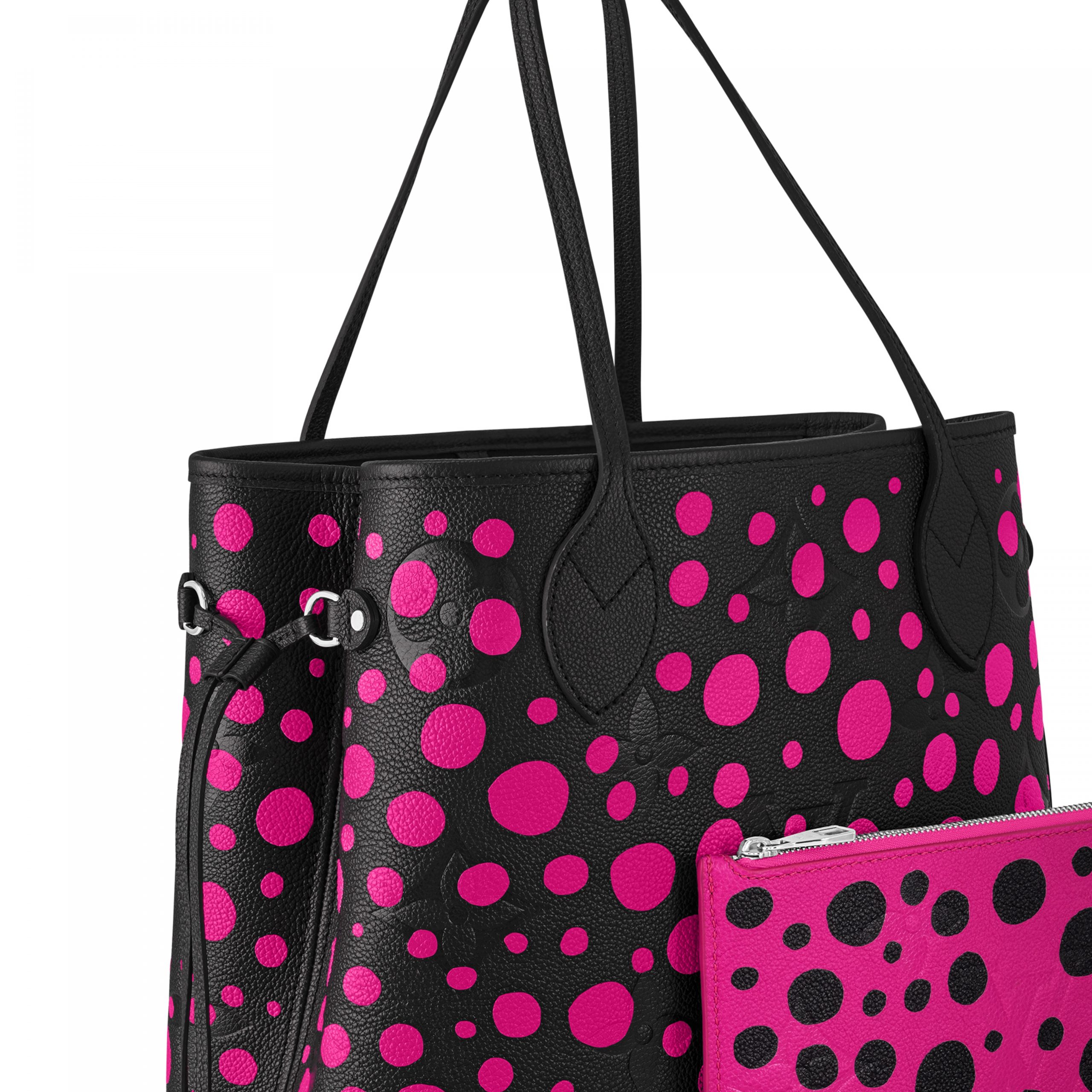 Louis Vuitton LV x YK Neverfull MM M46419 Noir Fuchsia Louis Vuitton LV x YK Neverfull MM M46419 Noir Fuchsia