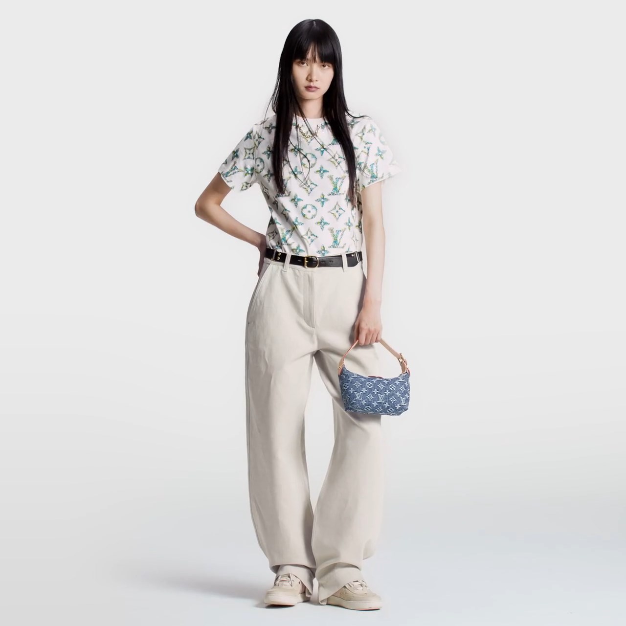 Louis Vuitton M82949 Hills Pochette Denim Blue Louis Vuitton M82949 Hills Pochette Denim Blue