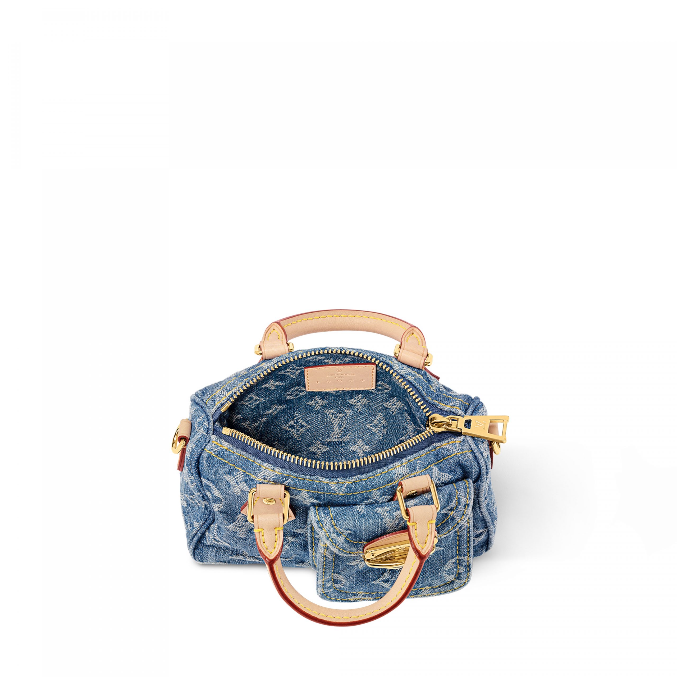 Louis Vuitton M82950 Nano Speedy Denim Blue Louis Vuitton M82950 Nano Speedy Denim Blue