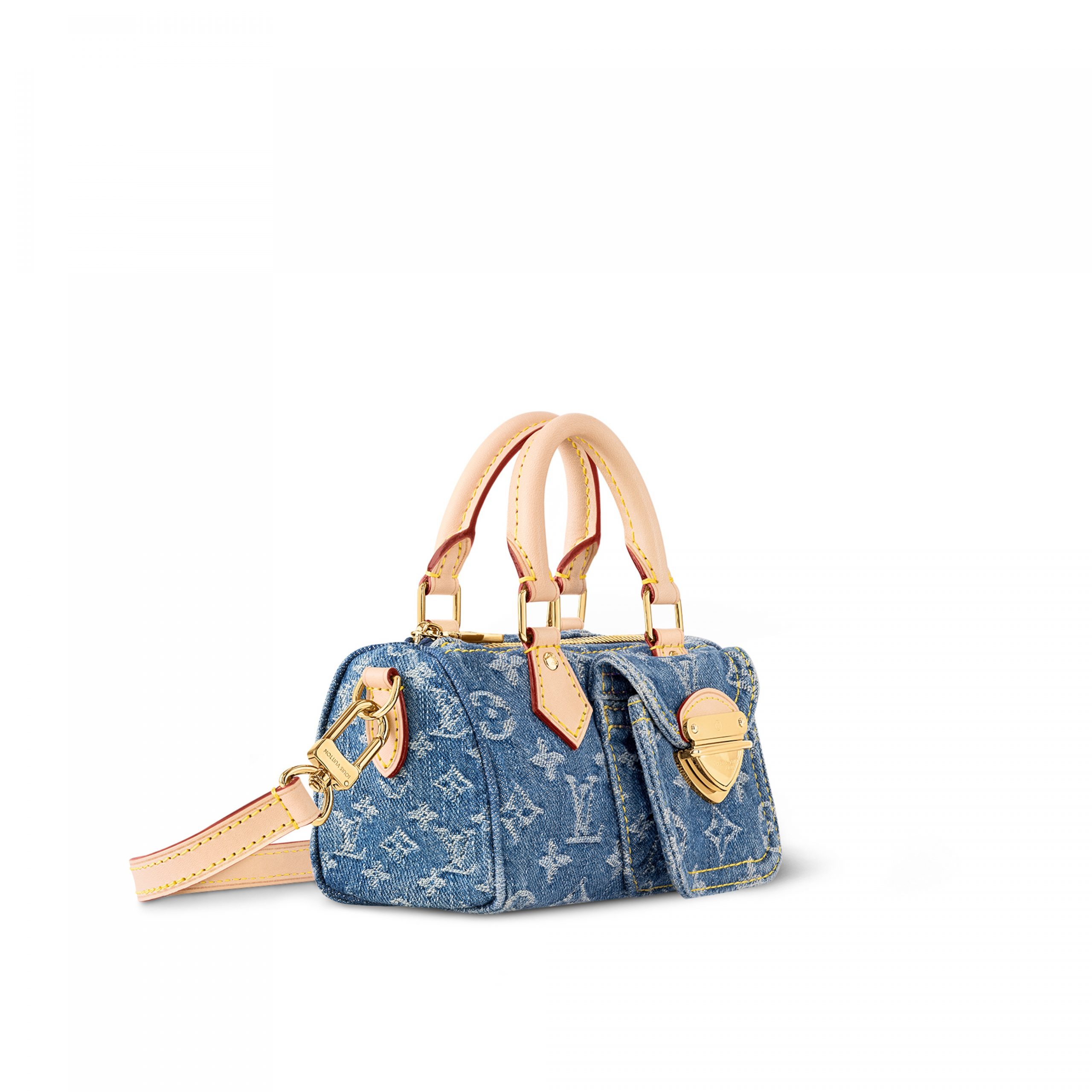 Louis Vuitton M82950 Nano Speedy Denim Blue Louis Vuitton M82950 Nano Speedy Denim Blue