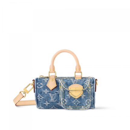 Louis Vuitton M82950 Nano Speedy Denim Blue