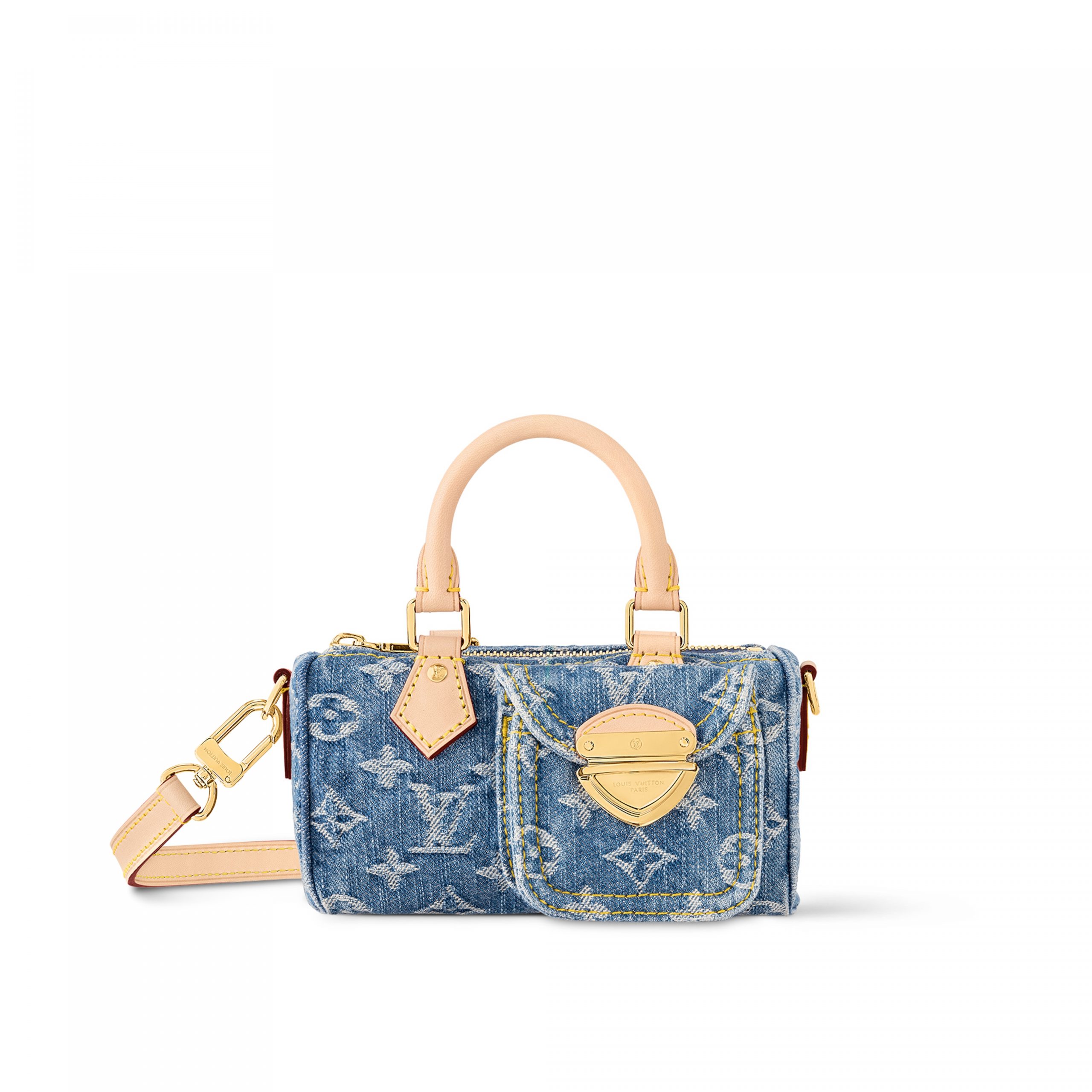 Louis Vuitton M82950 Nano Speedy Denim Blue Louis Vuitton M82950 Nano Speedy Denim Blue