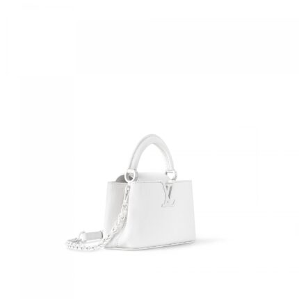 Louis Vuitton M23956 Capucines East-West Mini Optic White