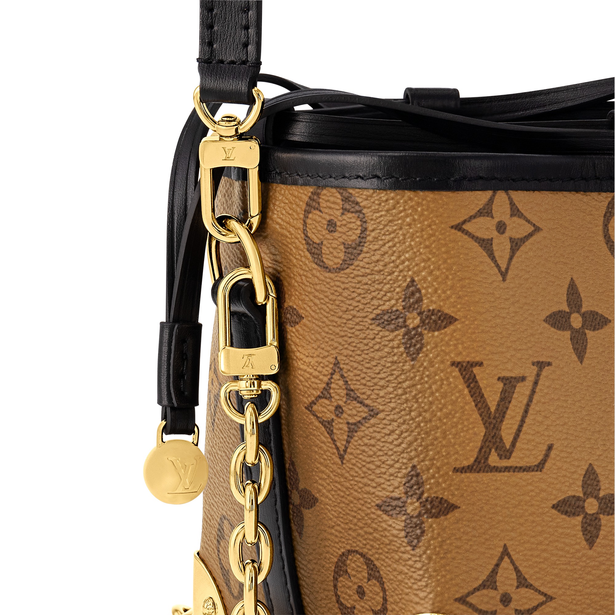 Louis Vuitton M82885 Noé Purse LV Charms Monogram Reverse Louis Vuitton M82885 Noé Purse LV Charms Monogram Reverse