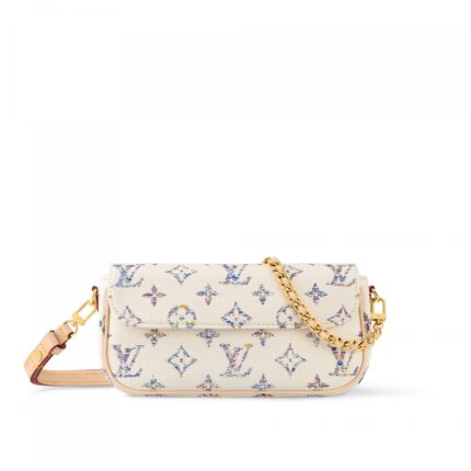 Louis Vuitton M83499 Wallet on Chain Ivy Multicolor White
