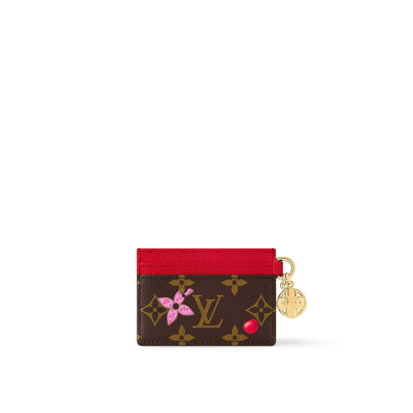 Louis Vuitton M12215 EARLY ACCESS LV Charms Card Holder Candy Red Louis Vuitton M12215 EARLY ACCESS LV Charms Card Holder Candy Red