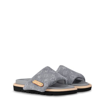 Louis Vuitton 1AGUZX Pool Pillow Flat Comfort Mule Gray